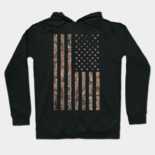 Desert Camo American Flag Military, Tactical Camouflage USA Hoodie